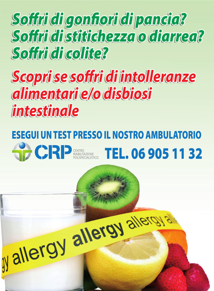 Intolleranze Alimentari - Crpfisioterapia